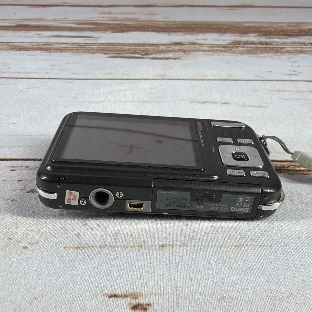 BenQ DC X725 7MP Digital Compact Camera Black Tested (No Charger/Battery)